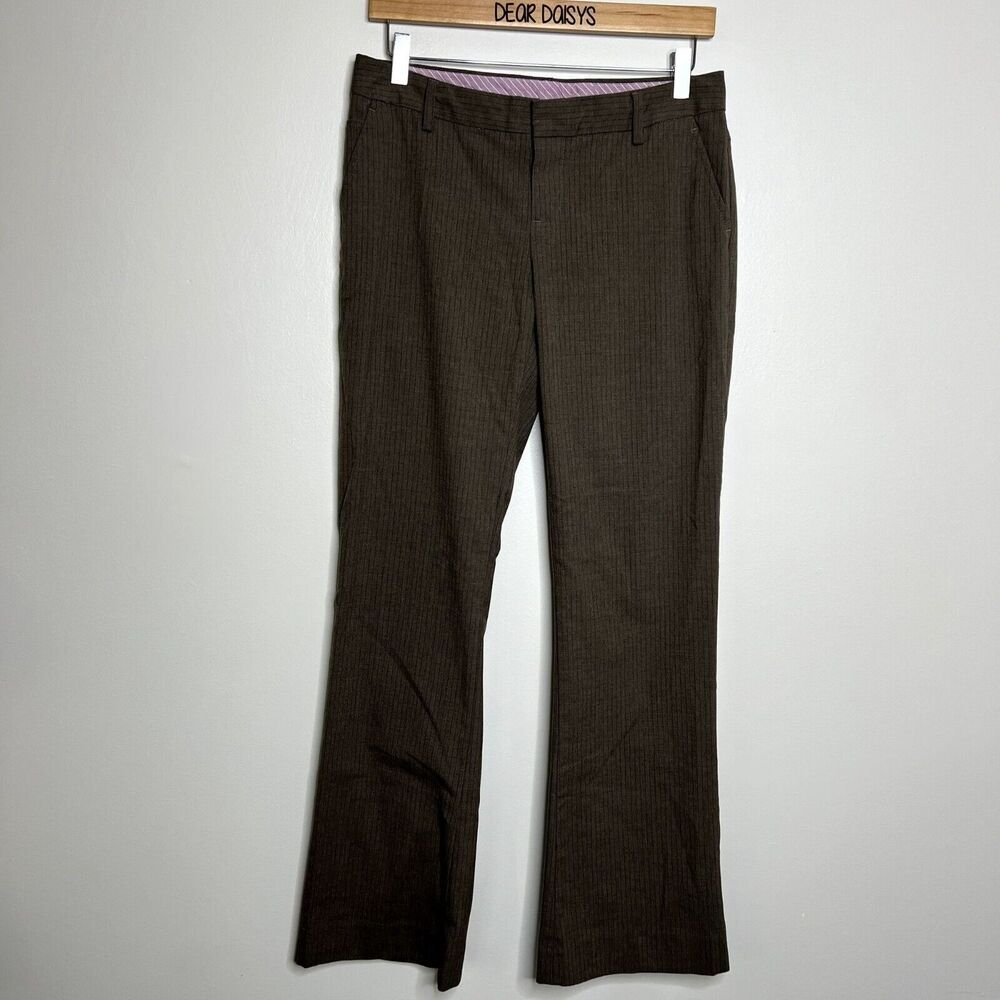 Gap Wide Leg Striped Brown Dress Pants